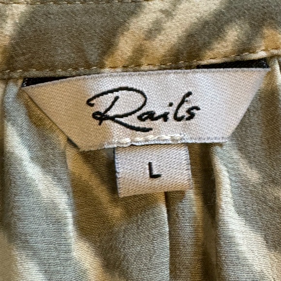 Rails Jasmine Dress Size L Safari Wild Cat Print Smocked Waist Tiered Bottom - Picture 6 of 10